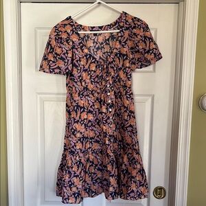 J.crew Floral Button-Front Cover-up